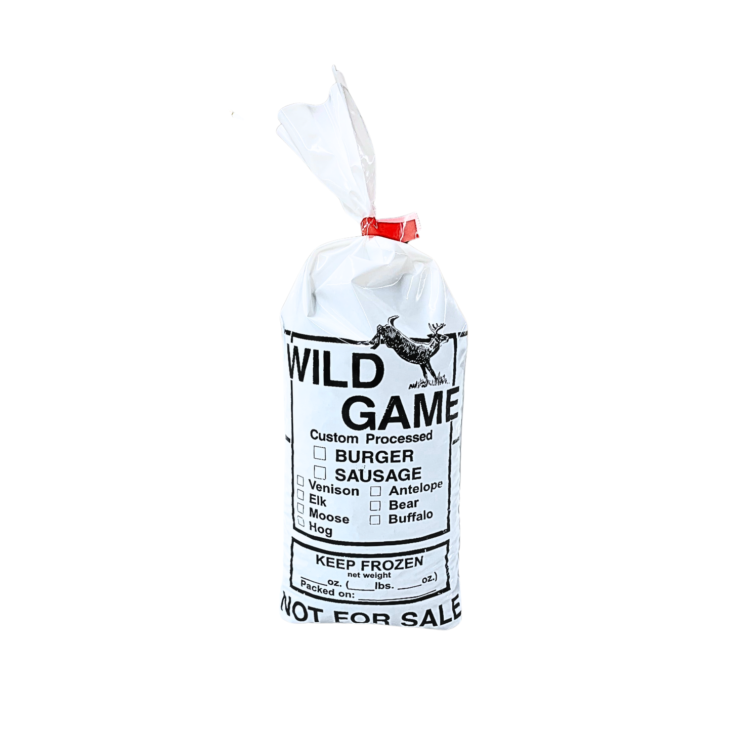 1Lb Ground Meat Bag, Wild Game Not For Sale, 100 Bags
