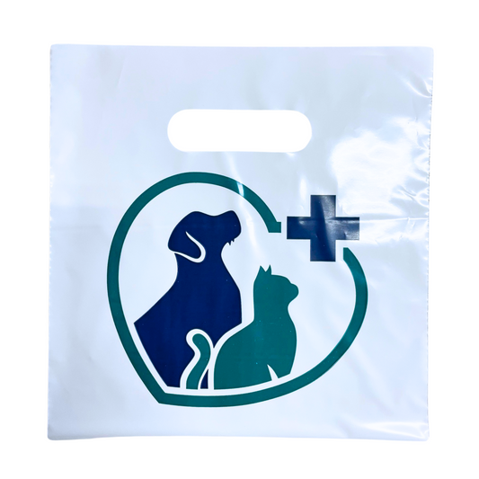 Dog Cat Heart Vet/Pet Supply Bag  9X9in - Vp5 - 100 Bags