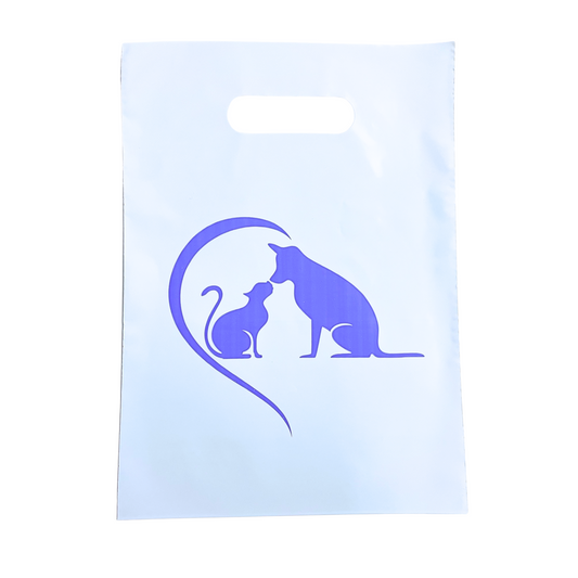 Pet Heart Silhouette Veterinary Giveaway Bag, 9X12, 100 Bags