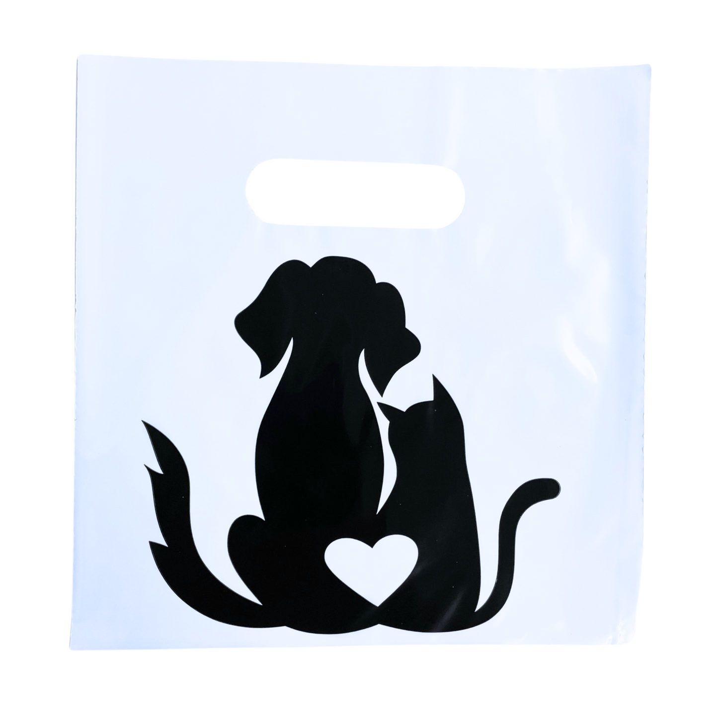 Vet/Pet Supply Bag (Dog&Cat Heart) 9x9 in - 100 Bags