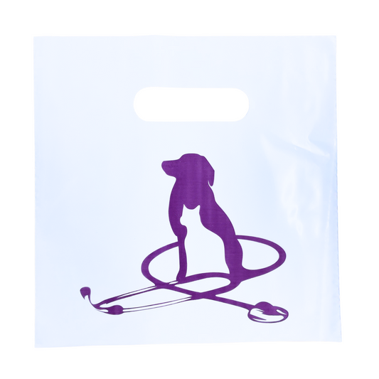 Cat / Dog Stethoscope Veterinary Giveaway Bag, 9x9, 100 Bags