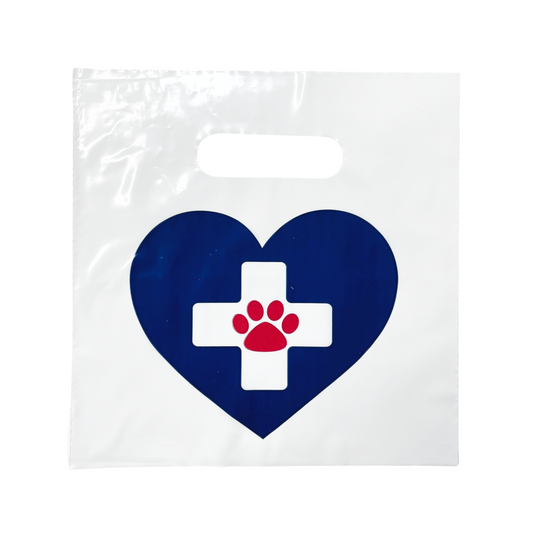 Vet/Pet Supply Bag HeartPaw  9x9 in - 100 bags