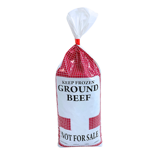1 LB GROUND MEAT BAG, GROUND BEEF NOT FOR SALE, 1000 BAGS