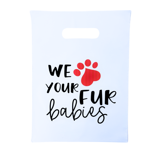 WE LOVE YOUR FURBABIES VETERINARY GIVEAWAY BAG, 9X12, 100 BAGS